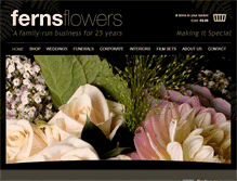Tablet Screenshot of fernsflowers.co.uk